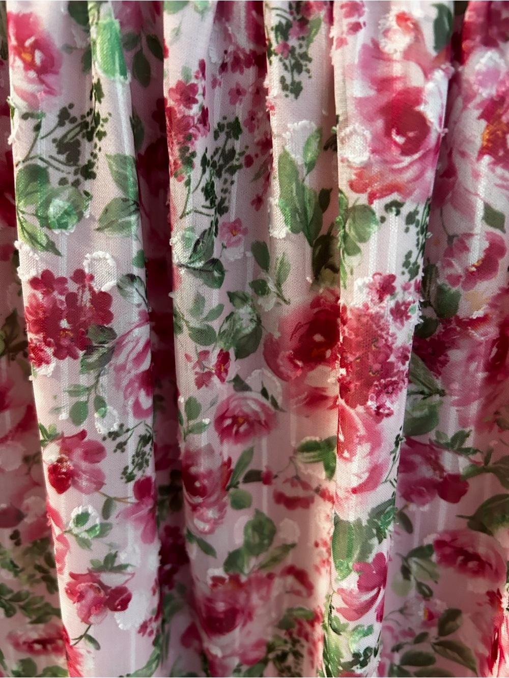 Rare Editions - Pink Floral Sundress for Kids with Crochet Trim - Picture 5 of 10